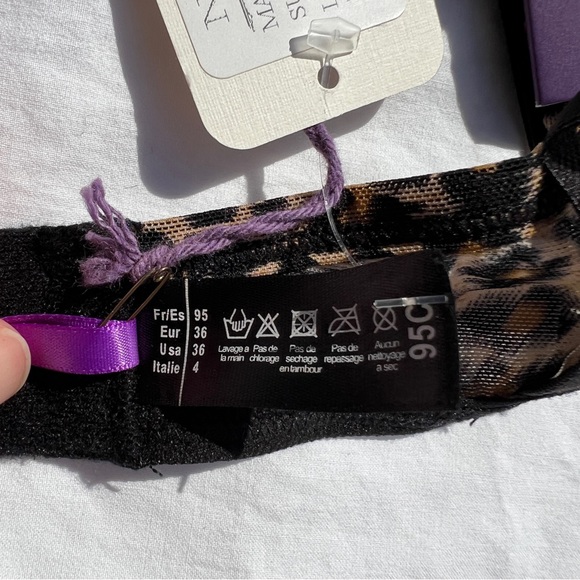 NWT Maison Close Suite Fatale Leopard Print Push Up Bra, 36C - Picture 14 of 15